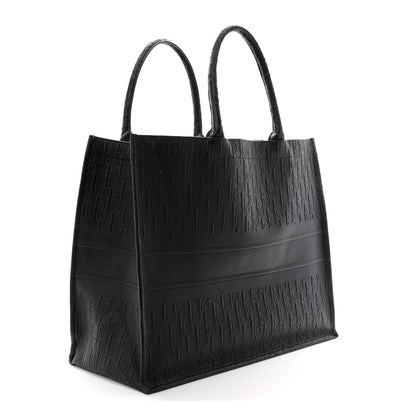 Christian Dior Oblique Calfskin Embossed Large Book Tote TBlack 3 of 13