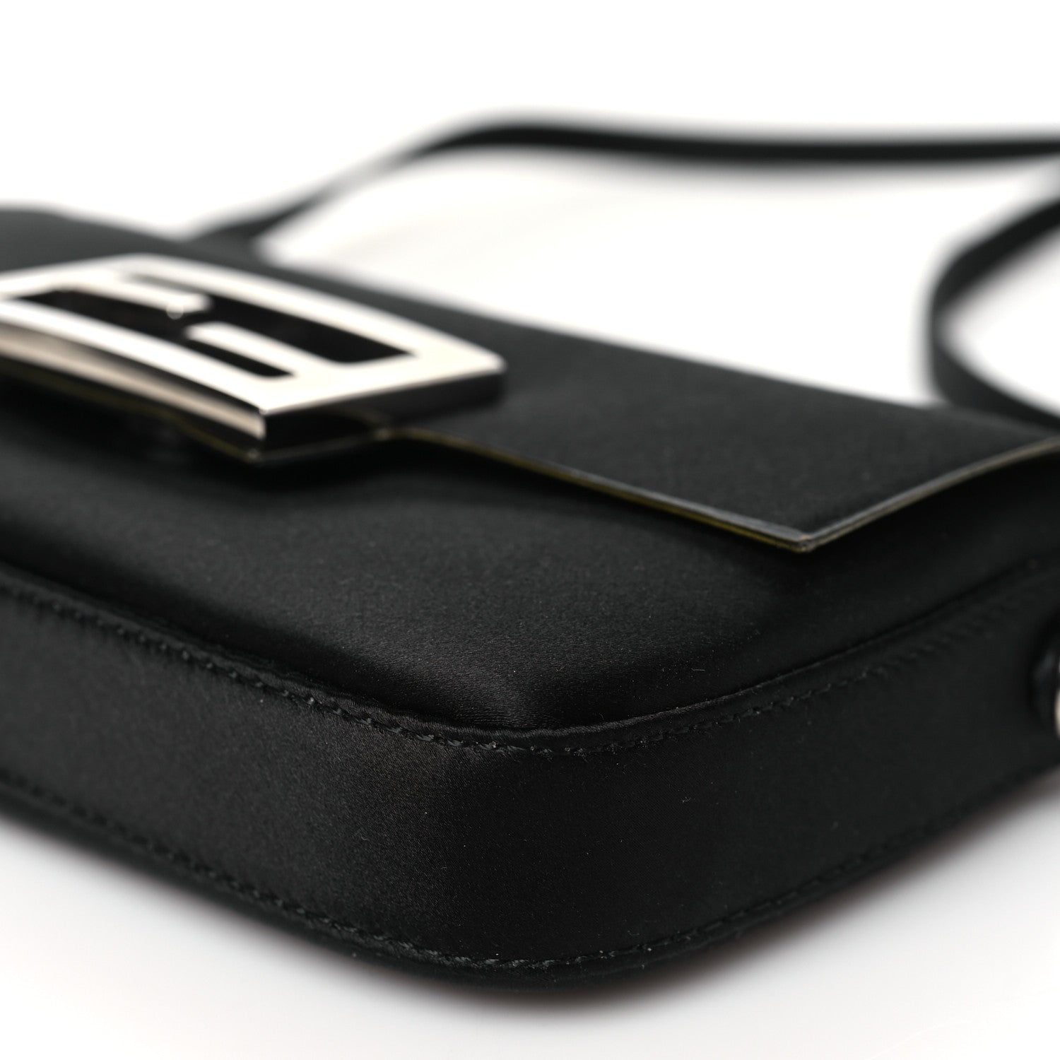 Fendi Silk Satin Phone Baguette Black 10 of 10