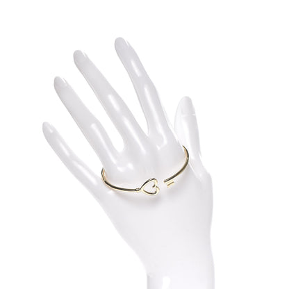 Tiffany 18K Yellow Gold Wire Heart Key Bracelet 2 of 5