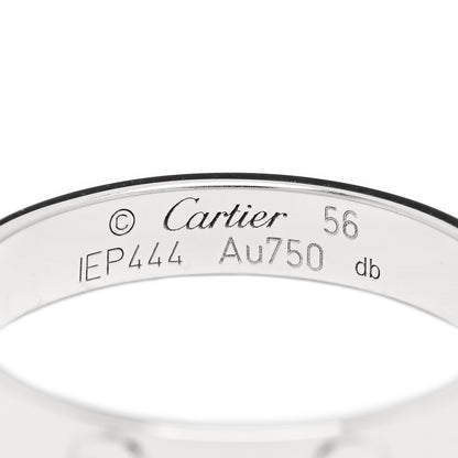 Cartier 18K White Gold 3.5mm LOVE Wedding Band Ring 56 7.5 3 of 3