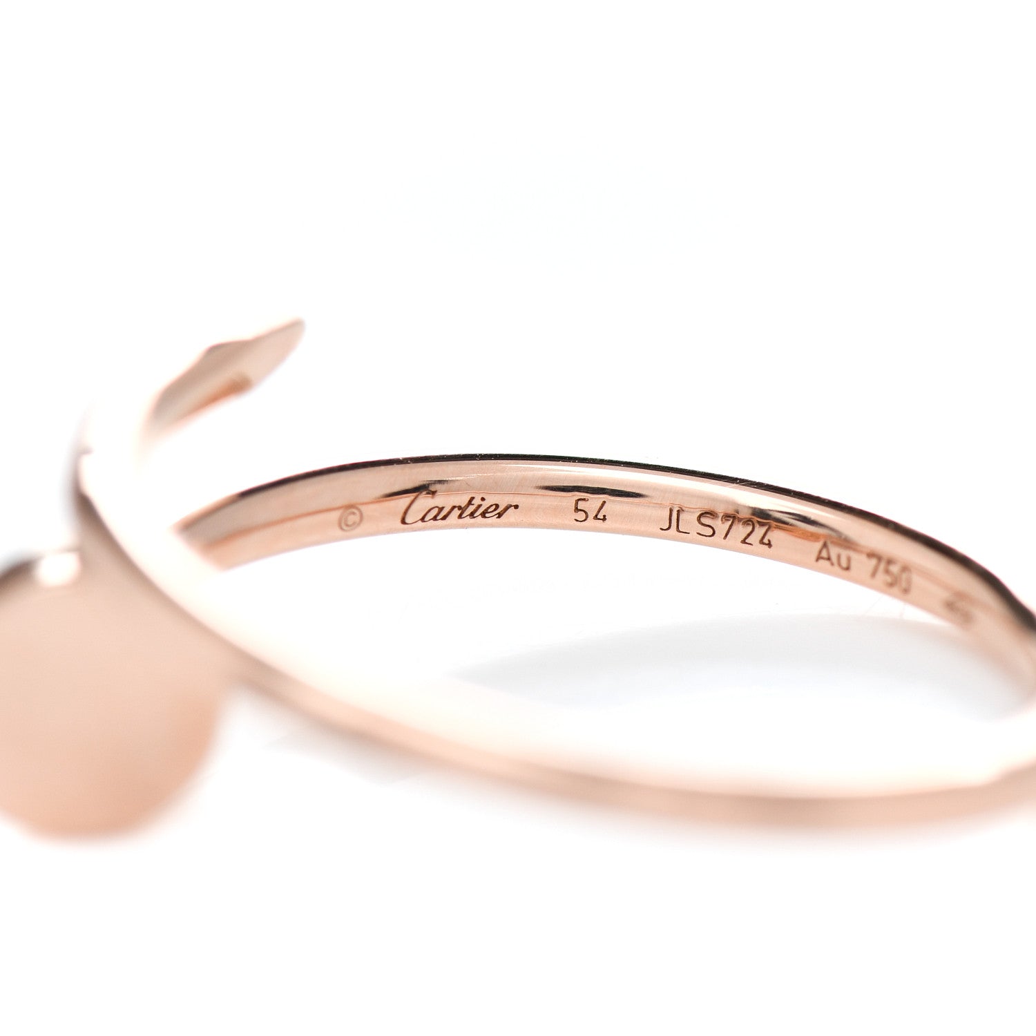 Cartier 18K Pink Gold Small Juste Un Clou Ring 54 7 4 of 5