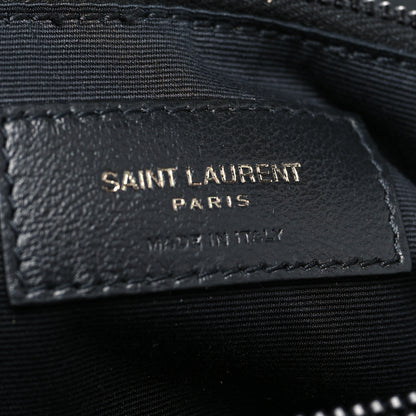 Saint Laurent Calfskin Y Quilted Monogram Monochrome Large Loulou Chain Satchel Black 8 of 12