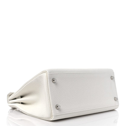Hermes Taurillon Clemence Kelly Retourne 28 New White 4 of 10