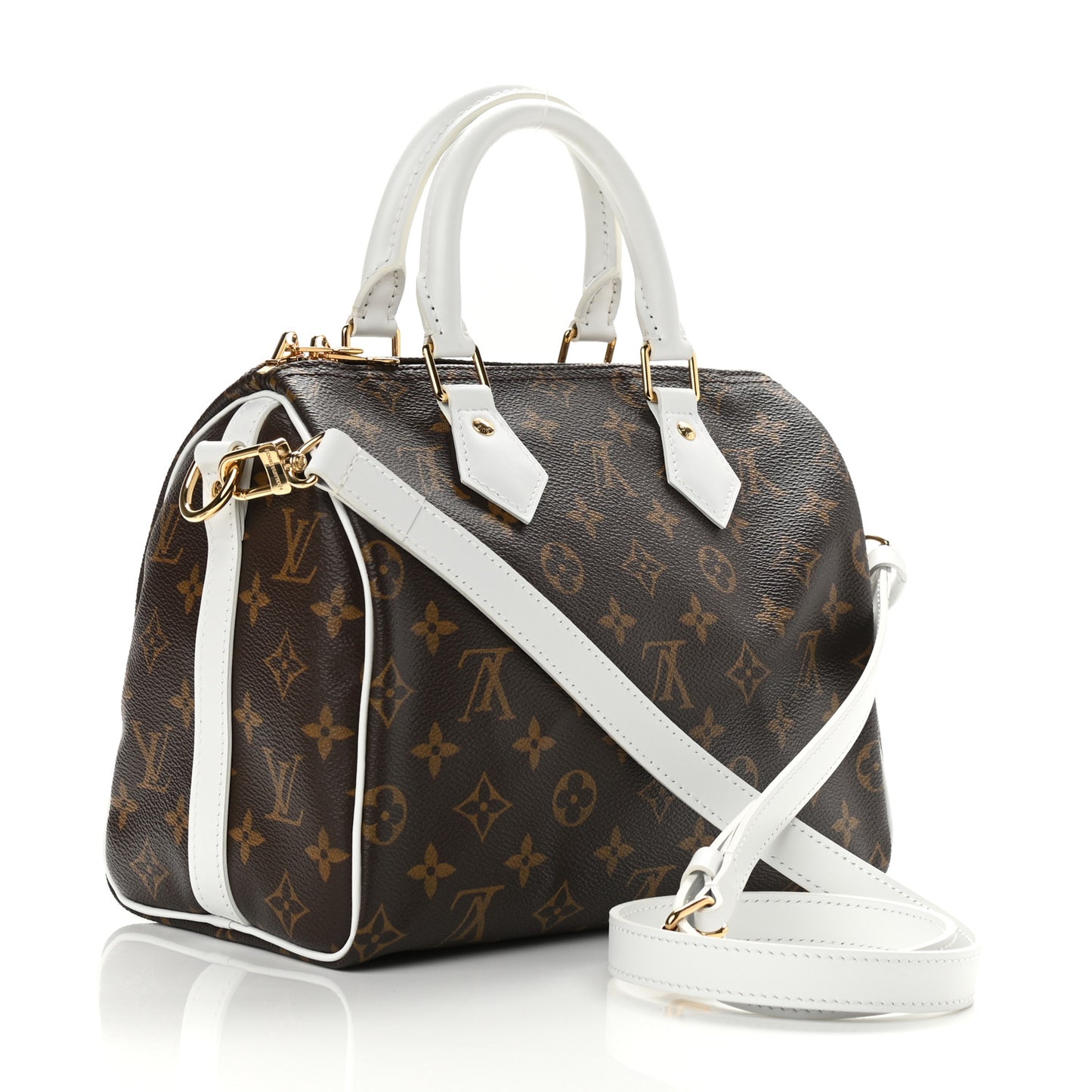Monogram LV Match Speedy Bandouliere 25 White