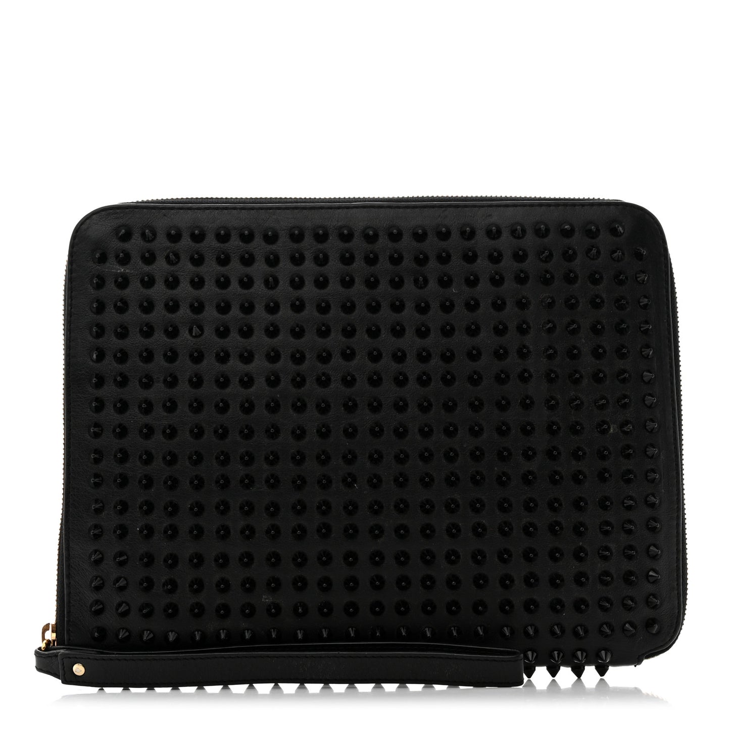 Calfskin Spiked Cris iPad Case Black