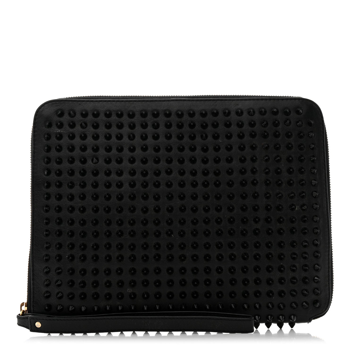 Christian Louboutin Calfskin Spiked Cris iPad Case Black 1 of 8