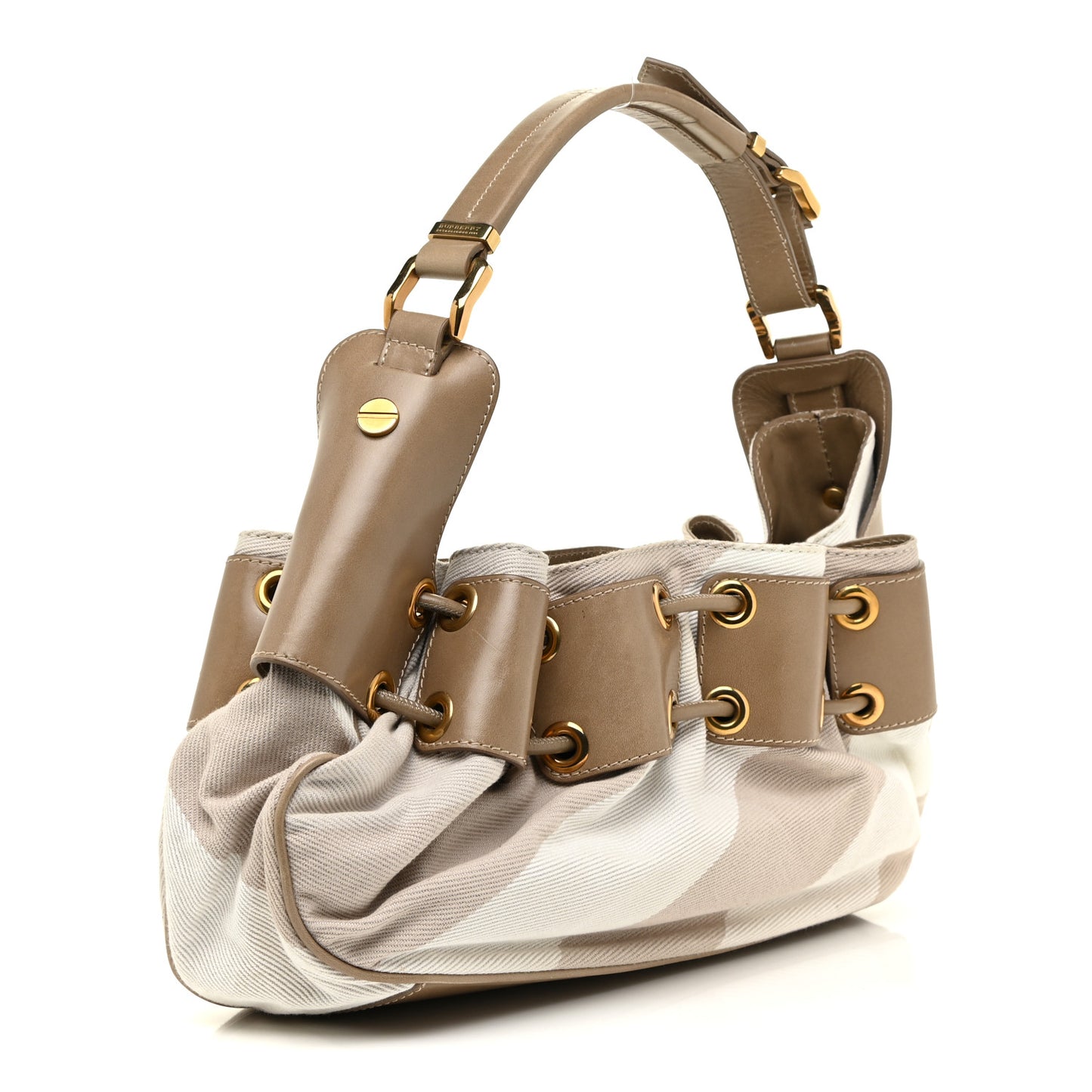 Canvas Calfskin Mega Nova Check Small Warrior Trench