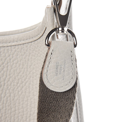 Hermes Taurillon Clemence Amazone Evelyne TPM Gris Perle Etain 8 of 9