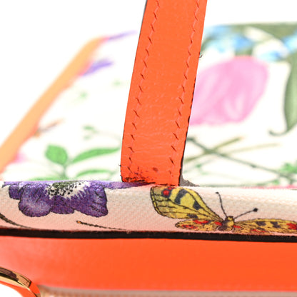 Gucci Canvas Medium Flora Tote White Multicolor Orange Fluo 14 of 14
