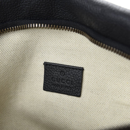 Gucci Grained Calfskin Logo Belt Bag Black 8 of 9
