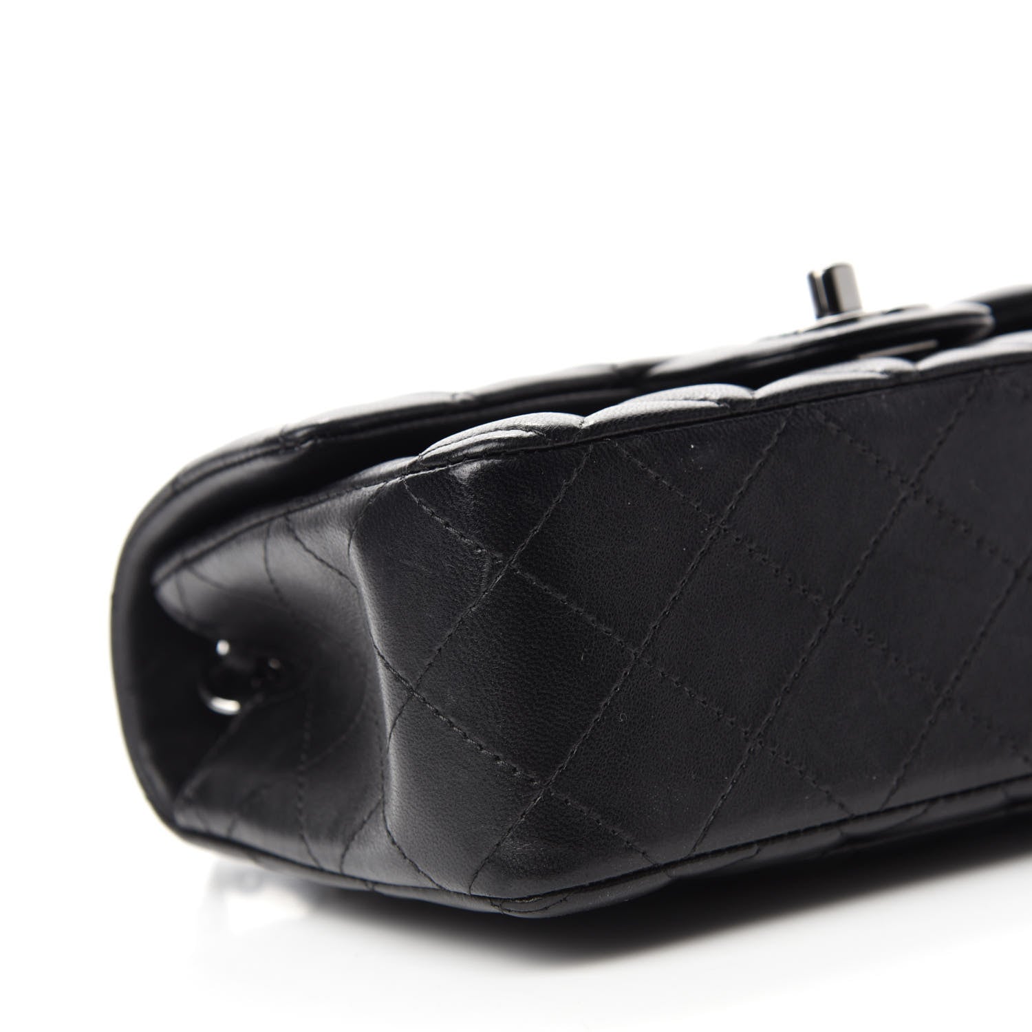 Chanel Lambskin Quilted Mini Rectangular Flap Black 6 of 12