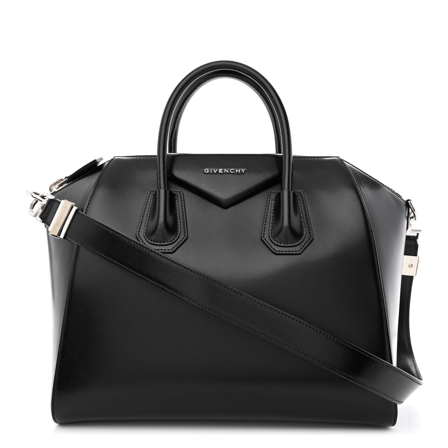 Givenchy Shiny Lord Calfskin Medium Antigona Black 1 of 11