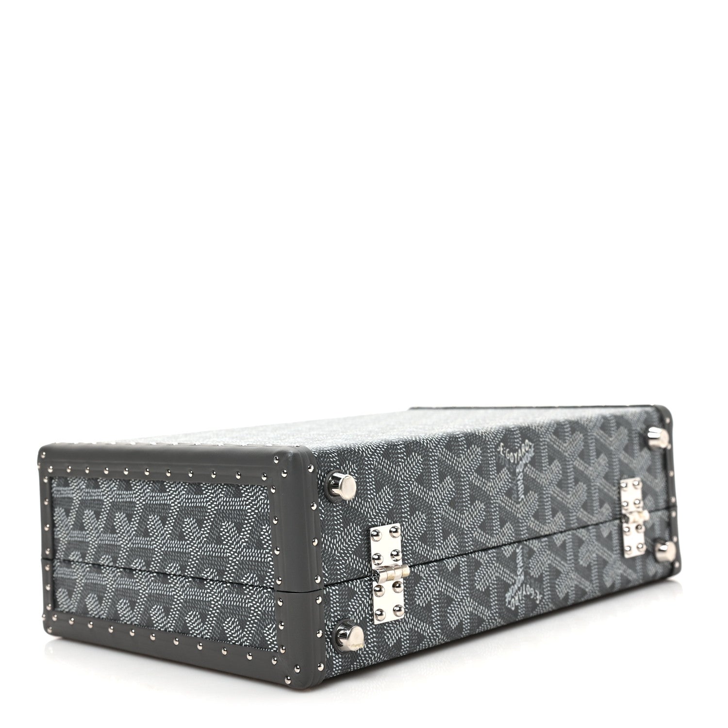 Goyard Goyardine Grand Hotel Trunk Bag Grey 4 of 9