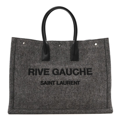 Saint Laurent Wool Calfskin Rive Gauche Tote Grey 1 of 13