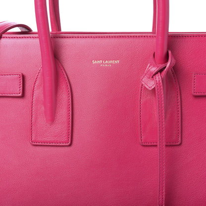 Saint Laurent Calfskin Small Sac De Jour Lipstick Fuchsia 9 of 9