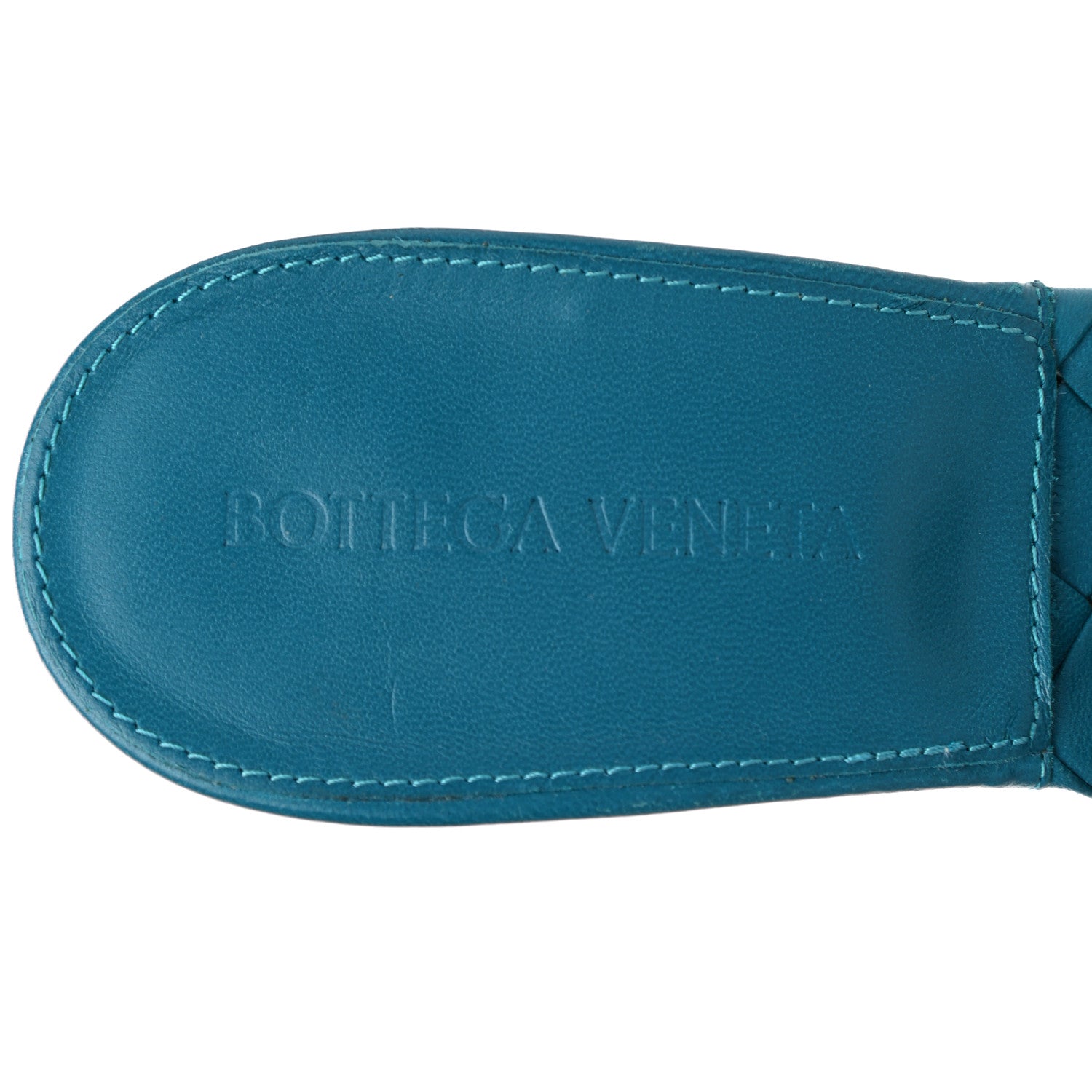 Bottega Veneta Nappa Maxi Intrecciato Lido 90mm Mule Sandals 39 Vintage Blue 7 of 8