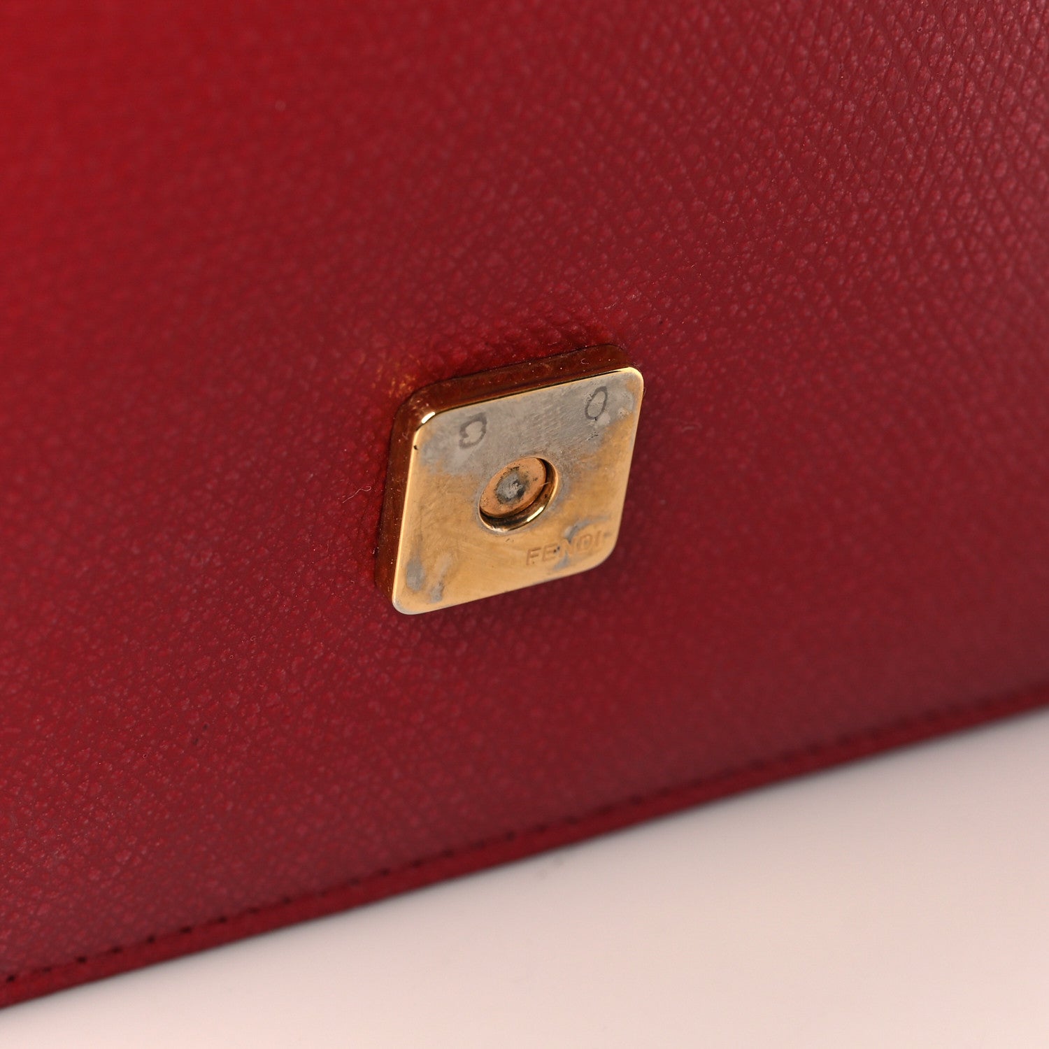 Fendi Vitello Cruise F is Fendi FF 1974 Embossed Medium Envelope Wallet On Chain Fragola Maya Black 10 of 11