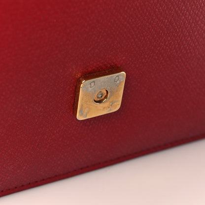 Fendi Vitello Cruise F is Fendi FF 1974 Embossed Medium Envelope Wallet On Chain Fragola Maya Black 10 of 11