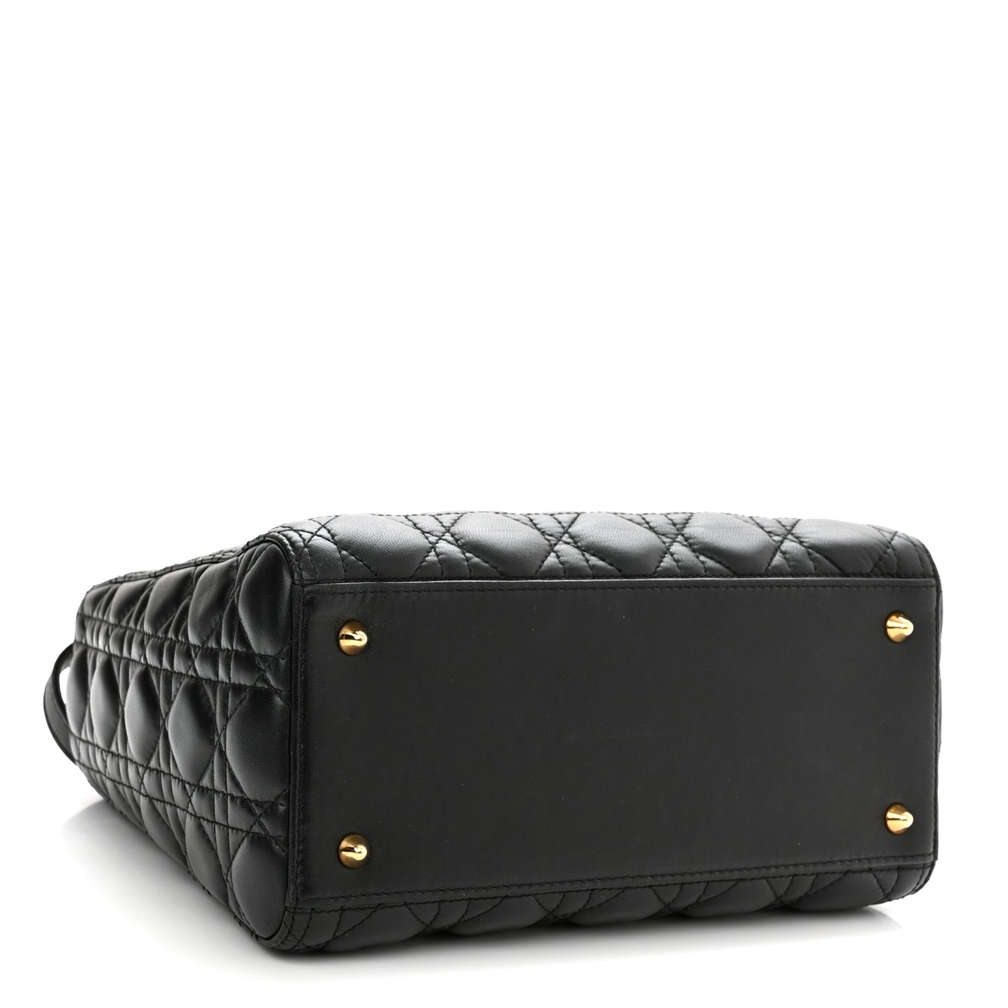 Lambskin Cannage Medium Lady Dior Black