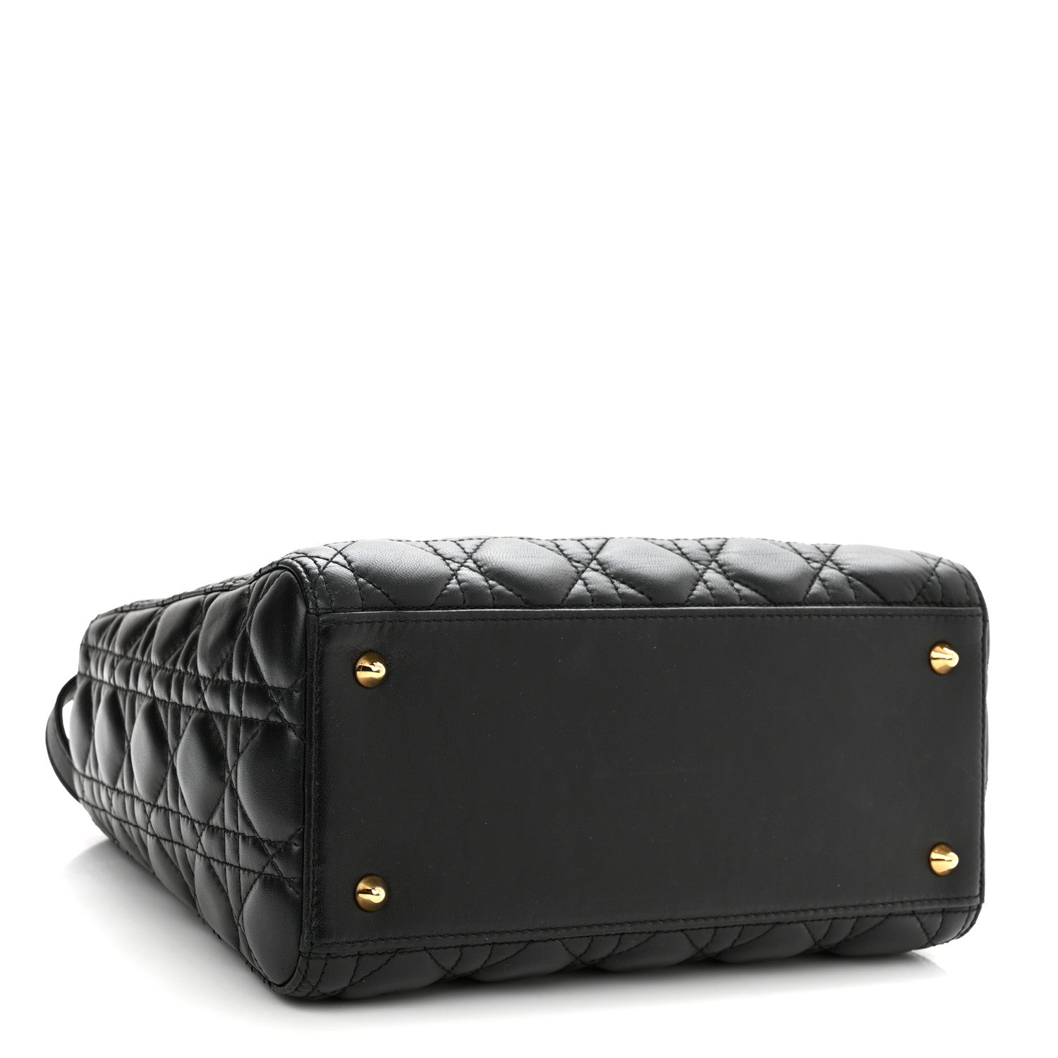 Christian Dior Lambskin Cannage Medium Lady Dior Black 4 of 10