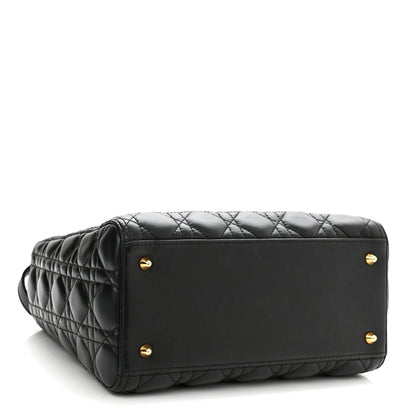 Christian Dior Lambskin Cannage Medium Lady Dior Black 4 of 10