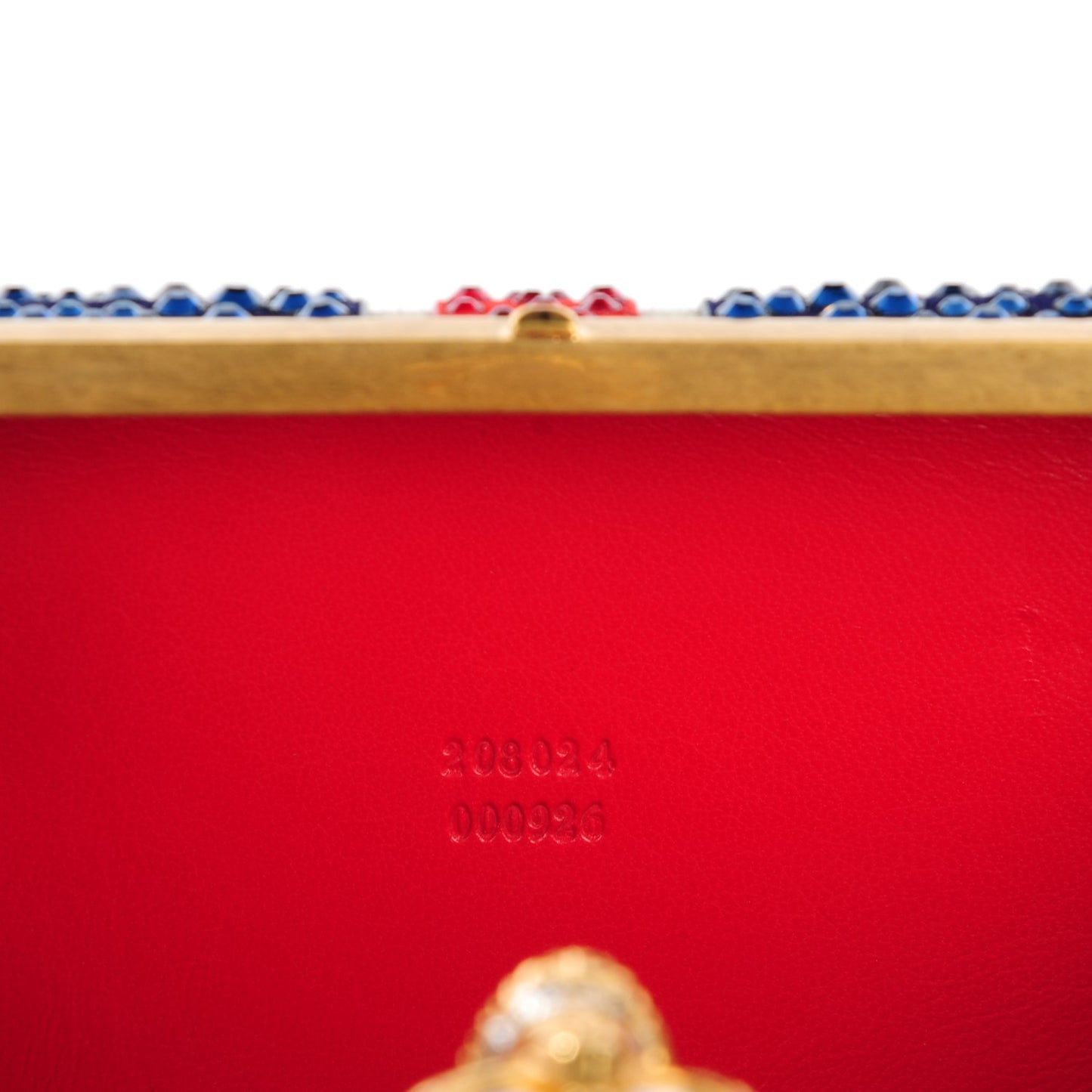 Suede Swarovski Crystal Pearl Britannia Skull Box Clutch Red Blue