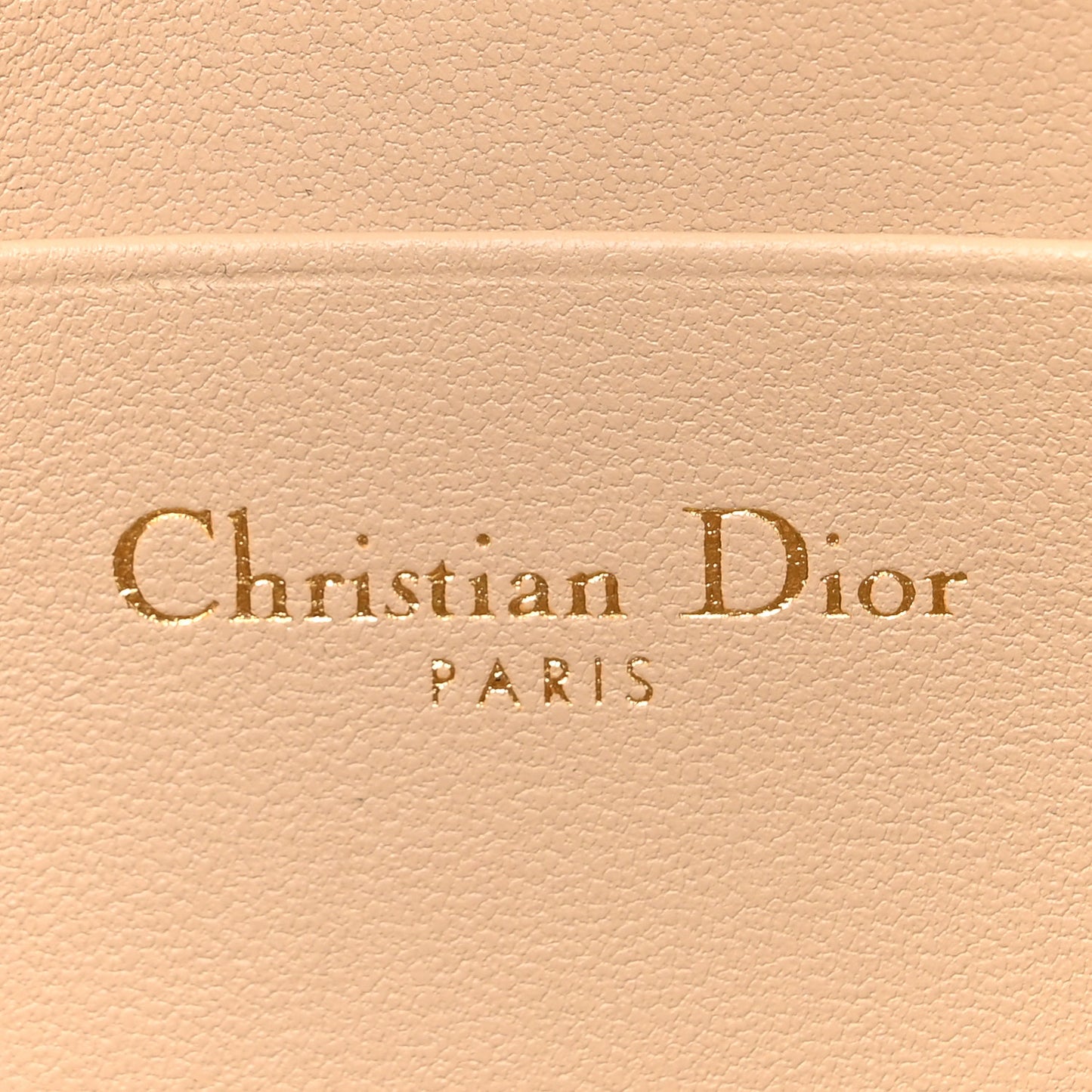 Lambskin Cannage Dior Talk Phone Pouch Powder Beige