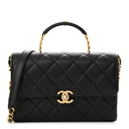 Chanel Caviar Quilted Medium Carry Me Top Handle Flap Black 1 of 11