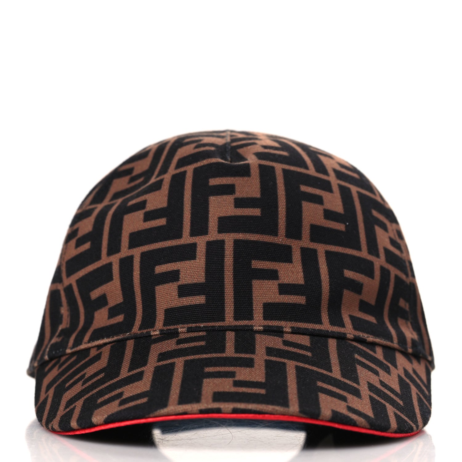Fendi Canvas FF Reloaded Baseball Hat Tobacco Red 2 of 7