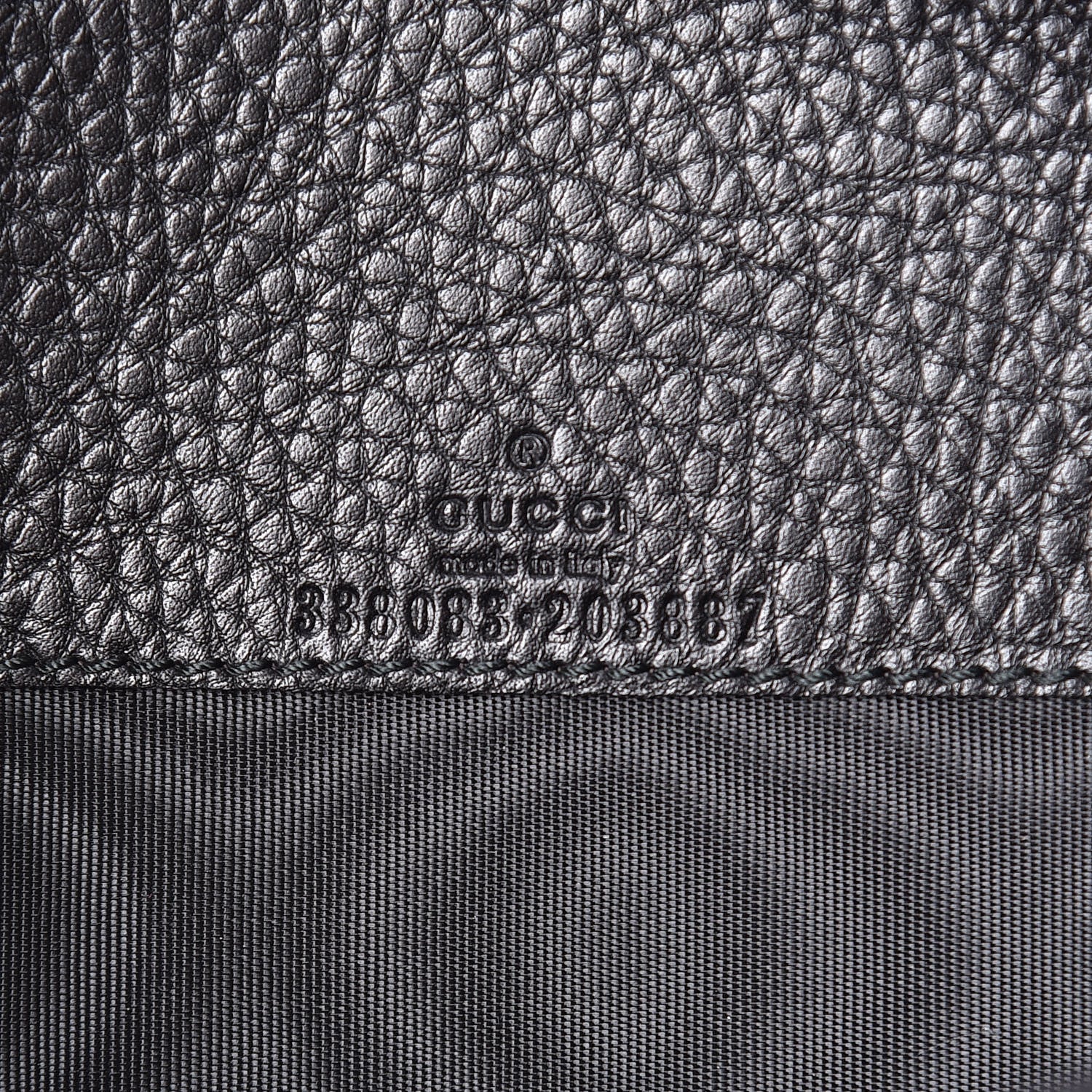 Gucci Pebbled Calfskin Soho Document Holder Black 6 of 8