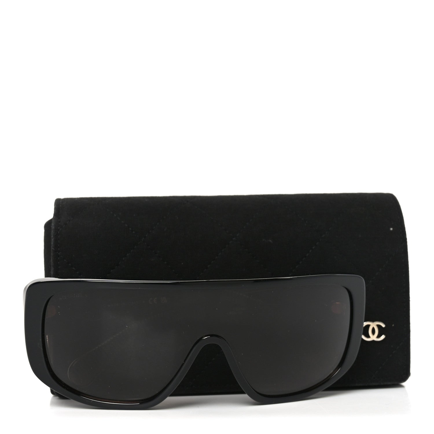 Chanel Acetate Shield Sunglasses 5495A Black 7 of 7