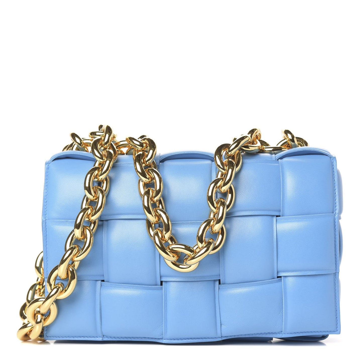 Lambskin Maxi Intreccio Padded Chain Cassette Crossbody Bag