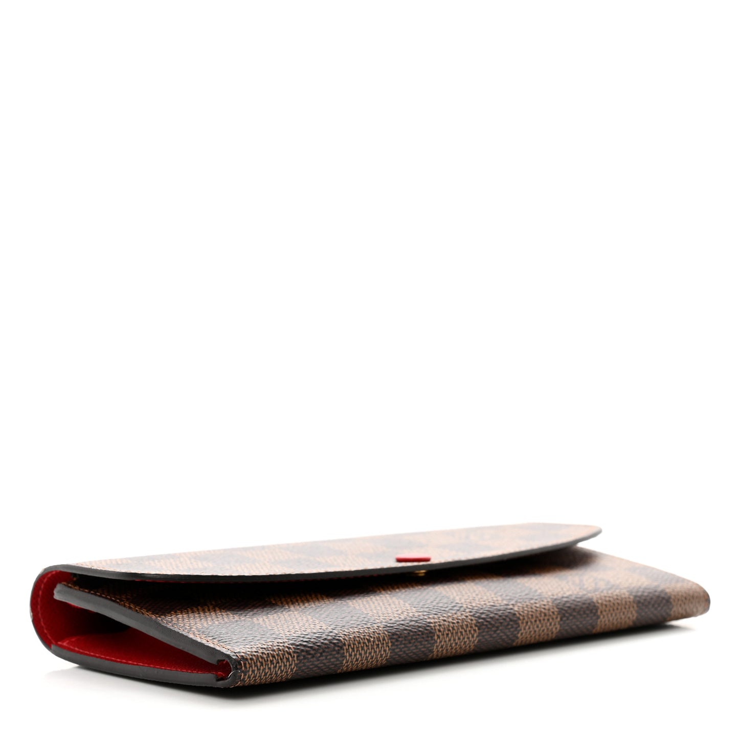 Damier Ebene Emilie Wallet Red