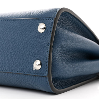 Fendi Cuoio Romano Selleria Macro Stitchings Mini Peekaboo Iconic Satchel Placca Argento 11 of 11