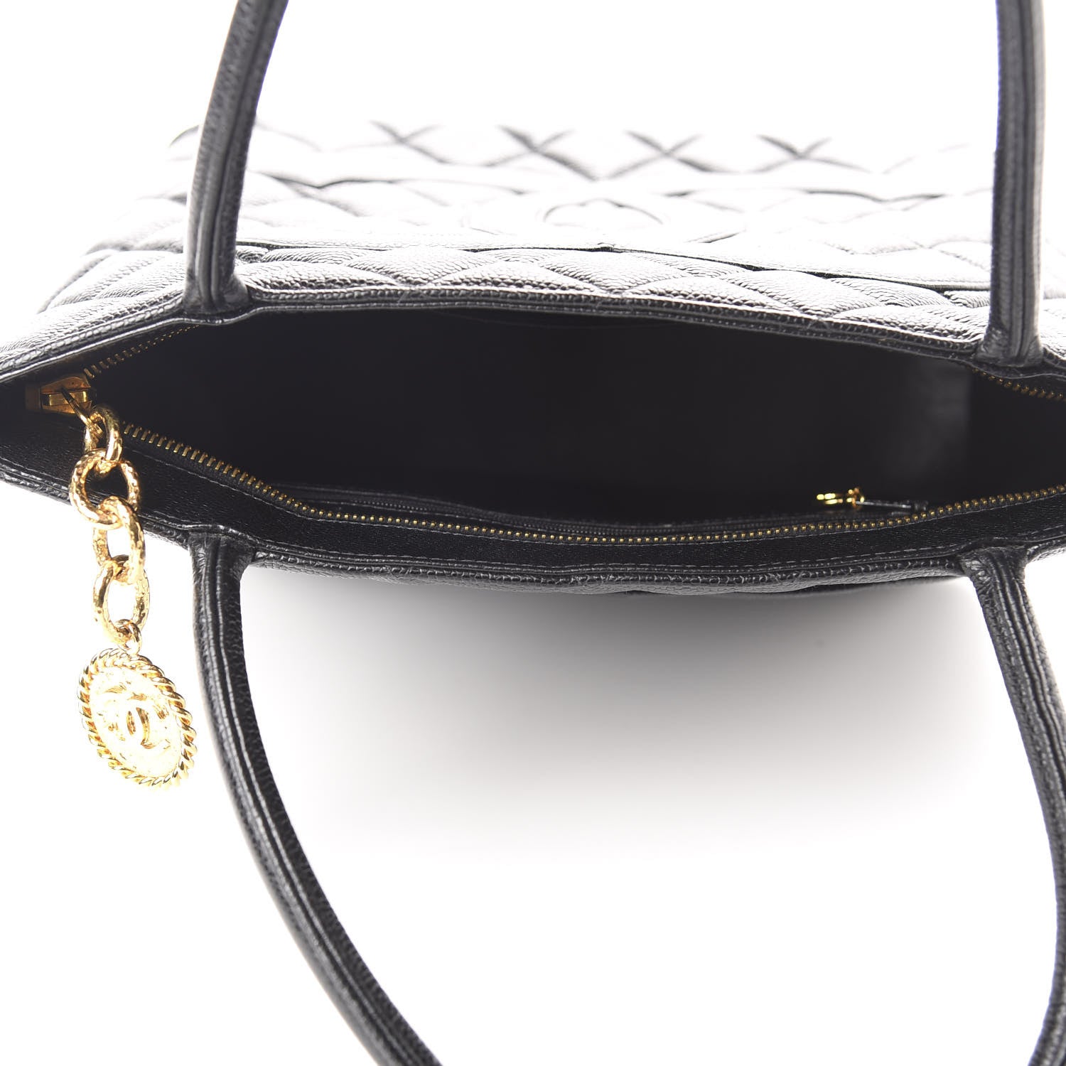 Chanel Caviar Quilted Medallion Tote Black 5 of 11