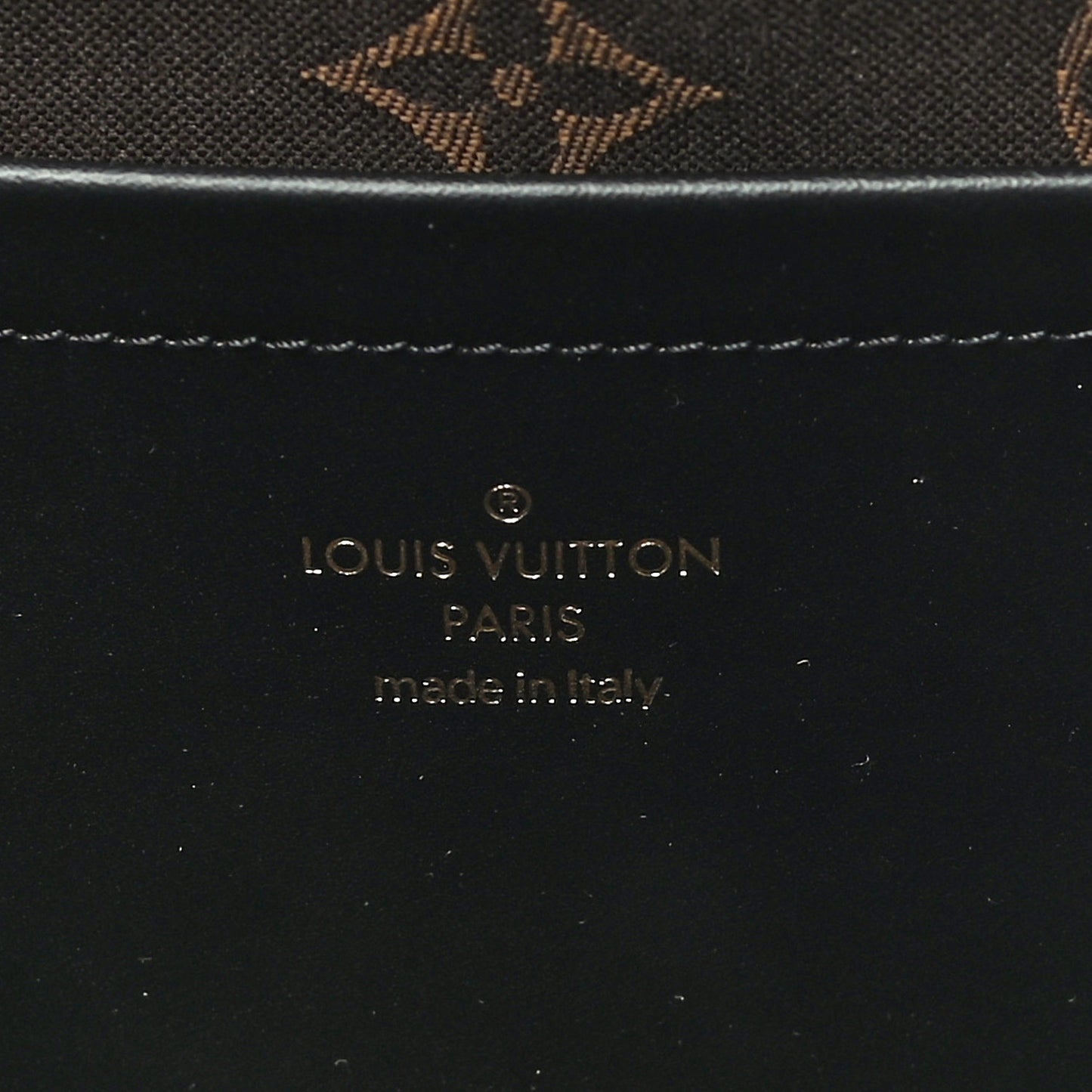 Calfskin Monogram Embossed Utility Crossbody Black