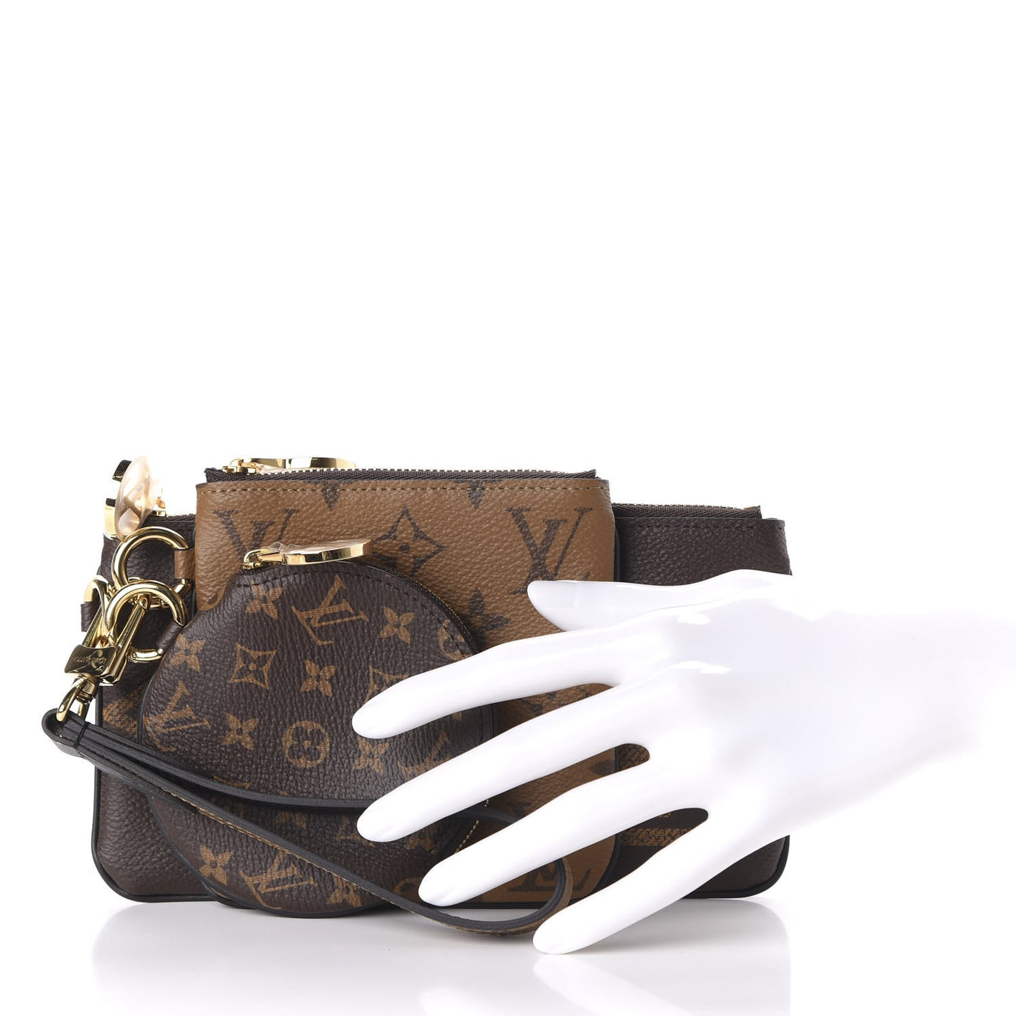 Reverse Monogram Giant Trio Pouch