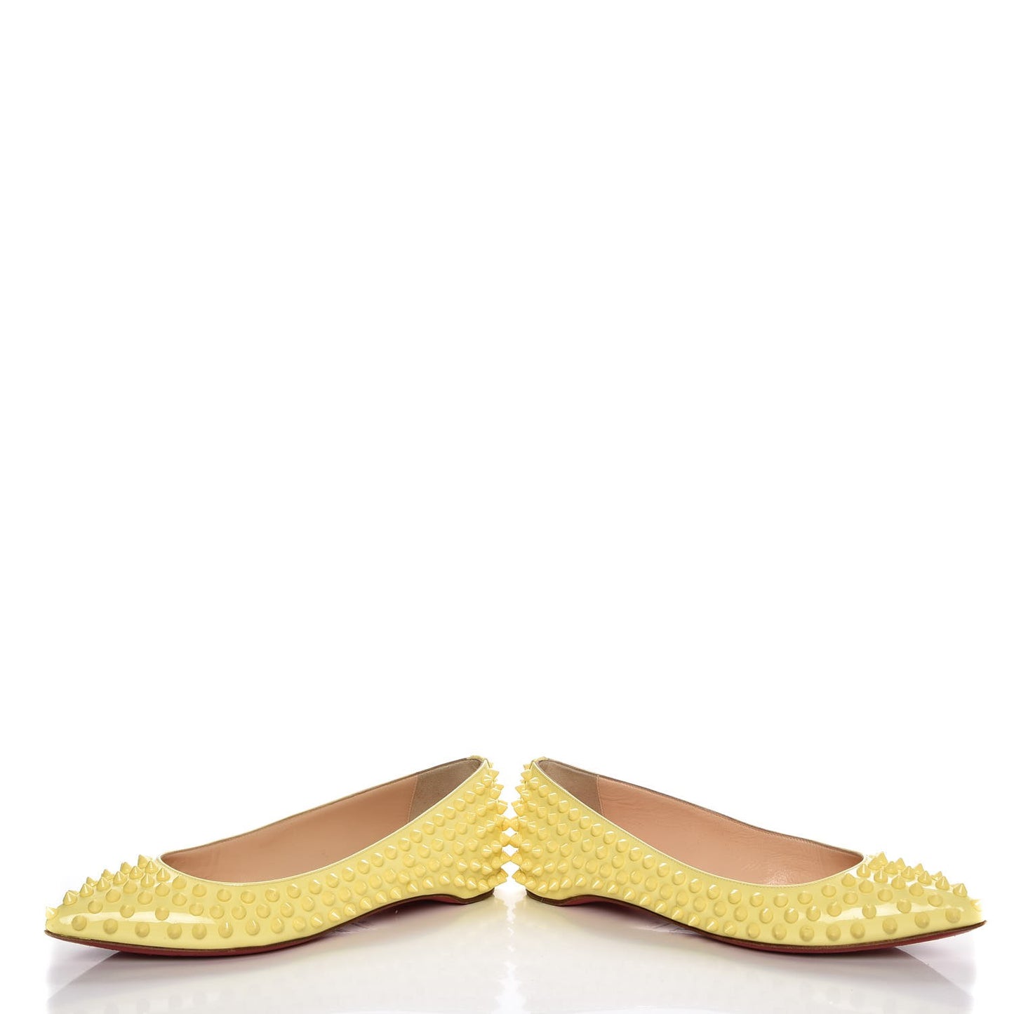 Patent Pigalle Spikes Flats 35.5 Lemon