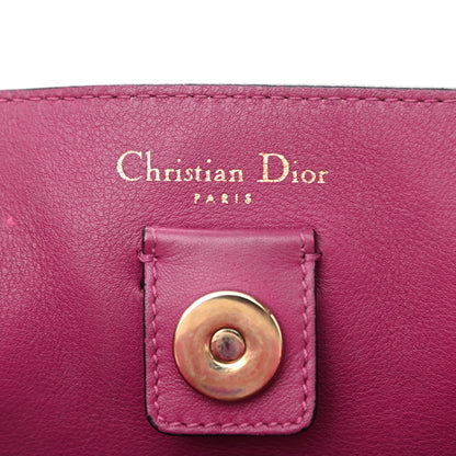 Christian Dior Bullcalf Medium Diorissimo Tote Black Rose Indien 6 of 9