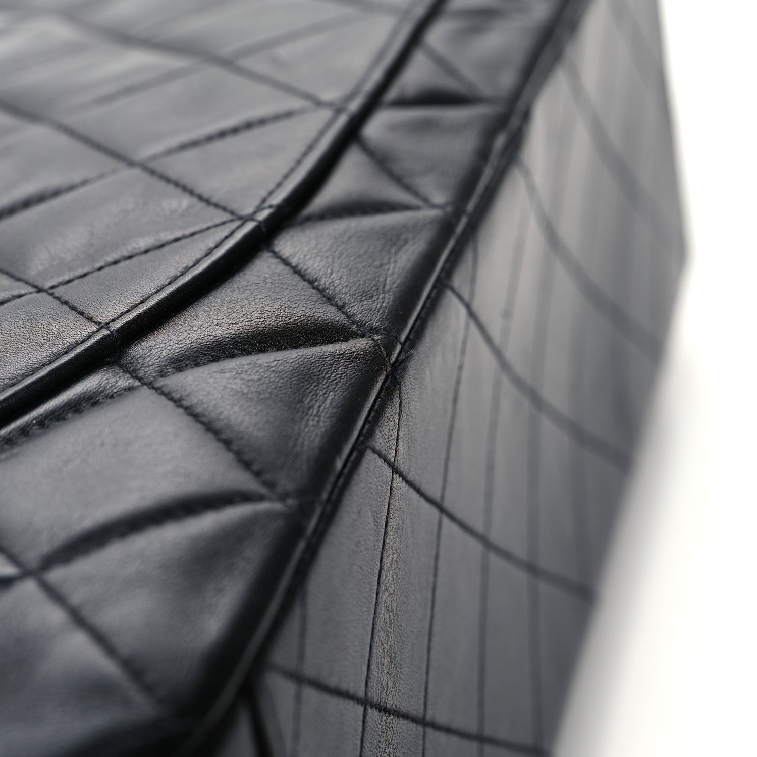 Chanel Lambskin Quilted XL Jumbo Single Flap Black 13 of 14