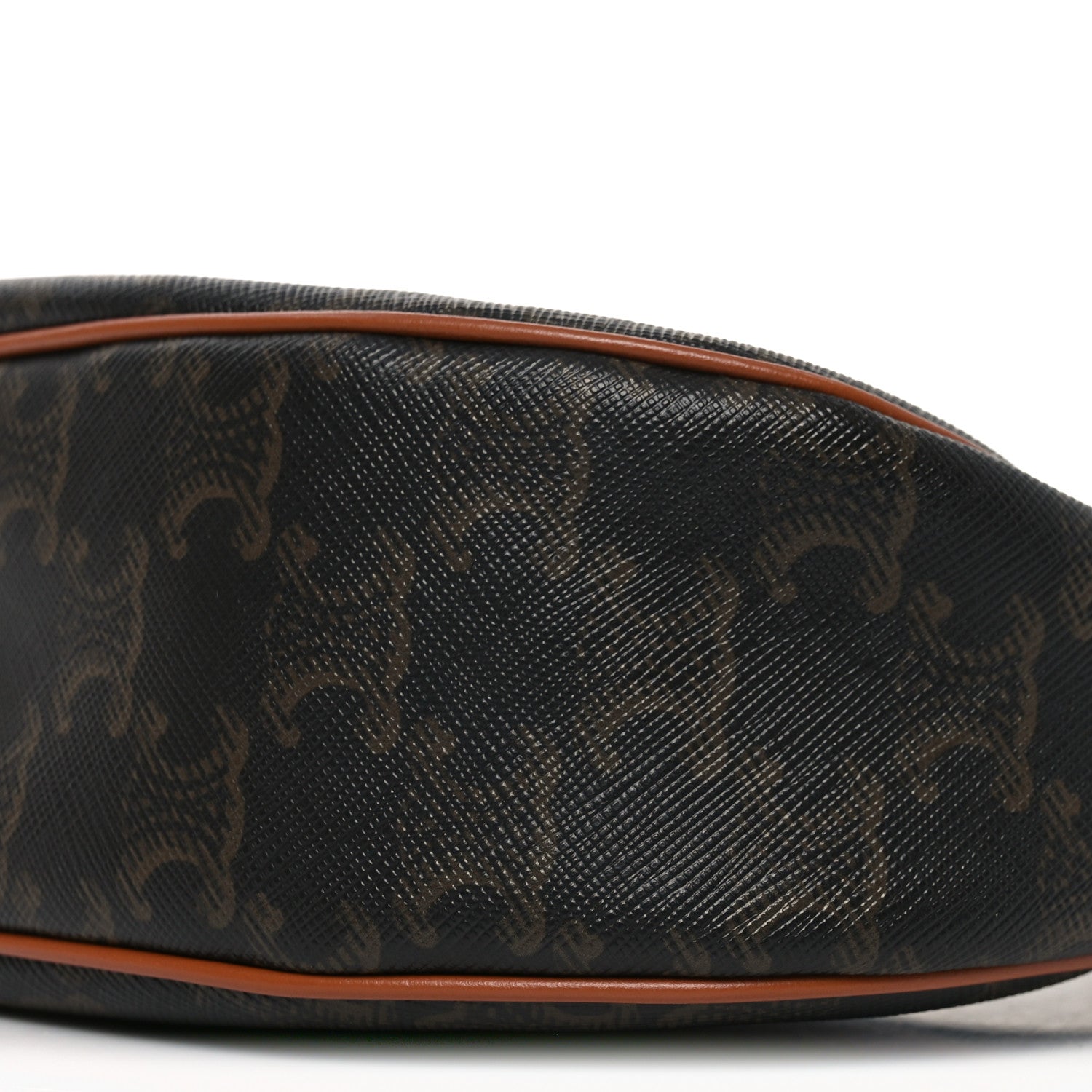 Celine Triomphe Canvas Calfskin Ava Shoulder Bag Tan 10 of 11