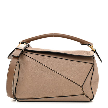 Loewe Grained Calfskin Small Puzzle Bag Sand Mink 1 of 8