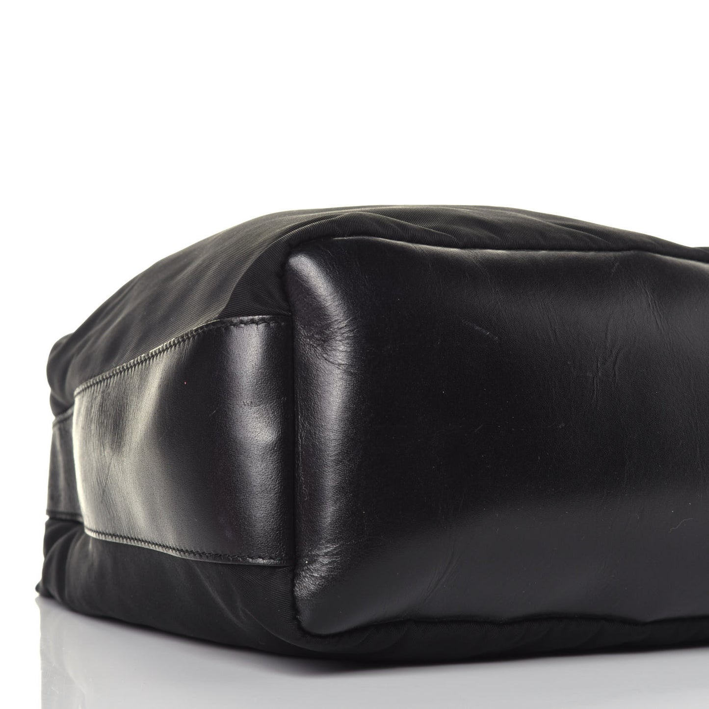 Tessuto Nylon Calfskin Hobo Black