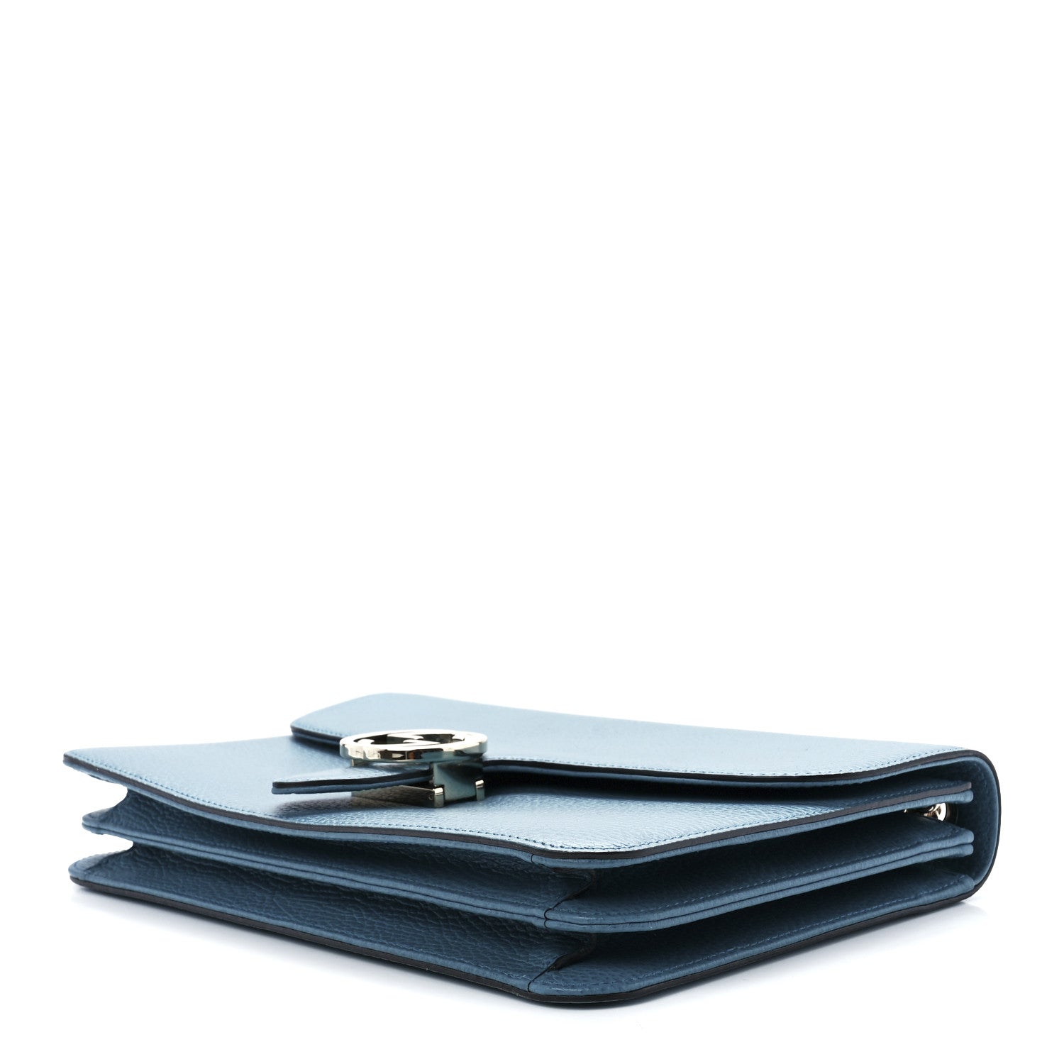 Gucci Dollar Calfskin Interlocking G Shoulder Bag Deep Cobalt 10 of 12