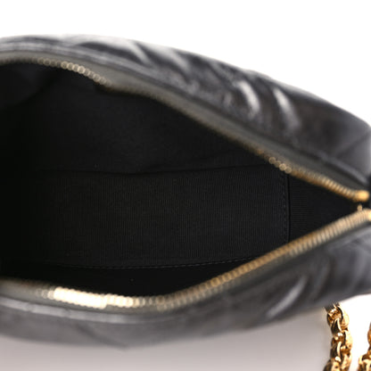 Chanel Metallic Calfskin Pearl Quilted CC Mini Camera Case Ruthenium 5 of 9