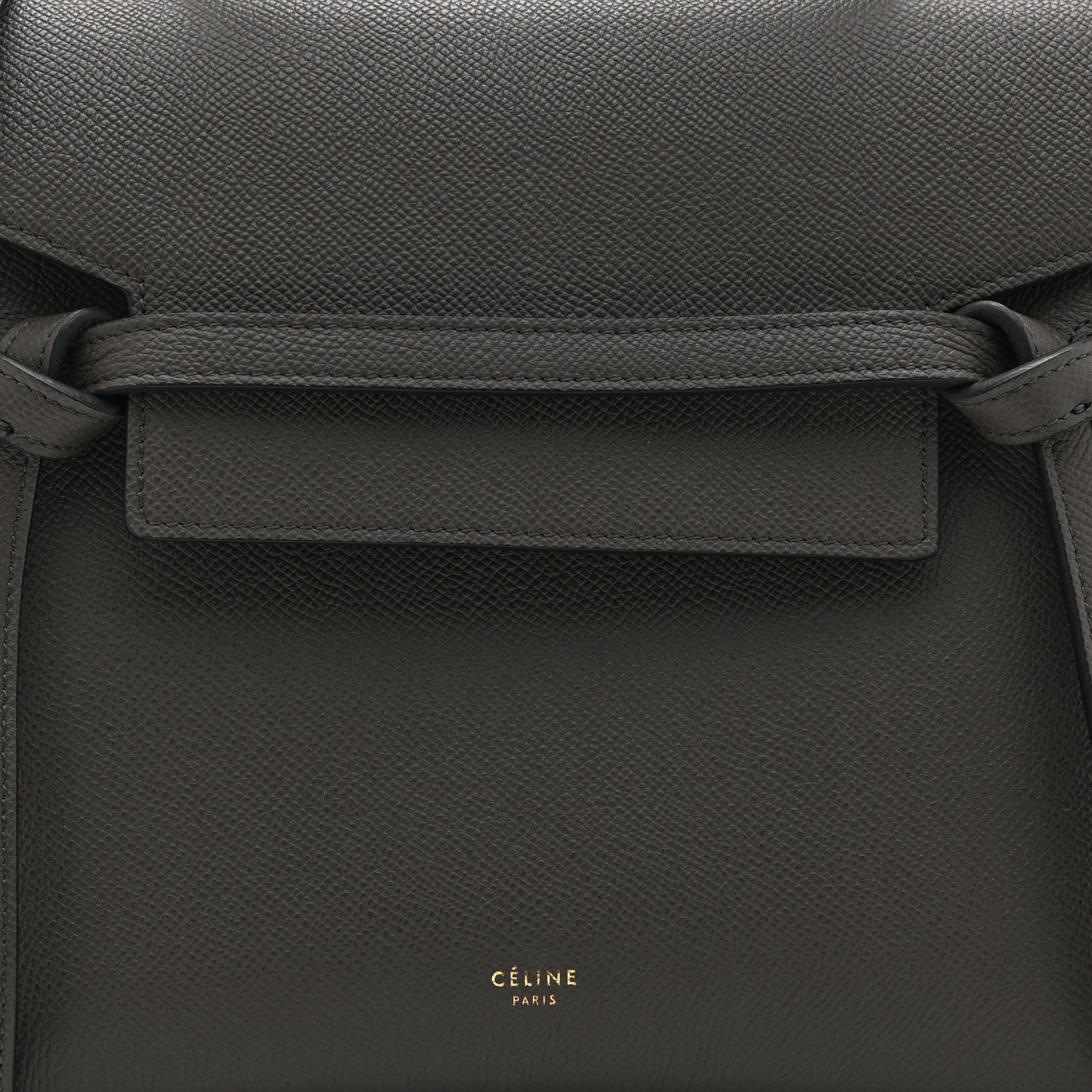 Grained Calfskin Micro Belt Bag Grey
