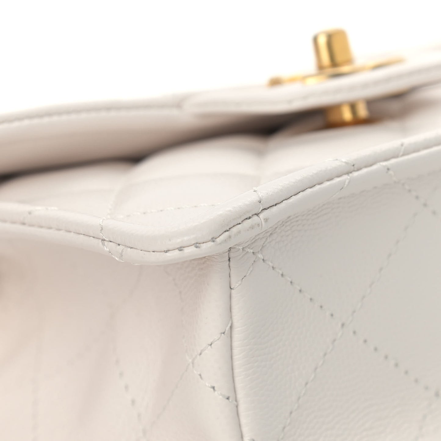 Caviar Quilted Mini Sweet Classic Flap White