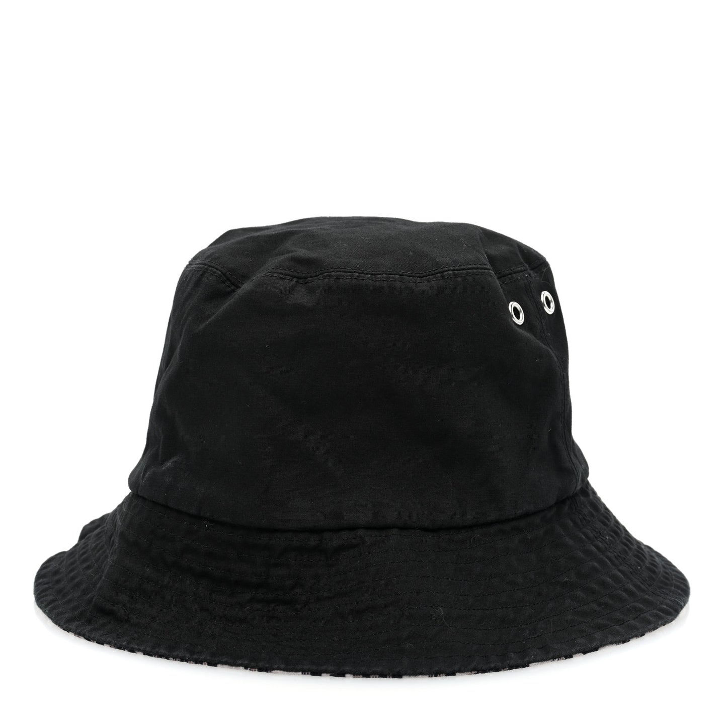 Polyester Cotton Oblique Teddy-D Brim Bucket Hat 58 Black