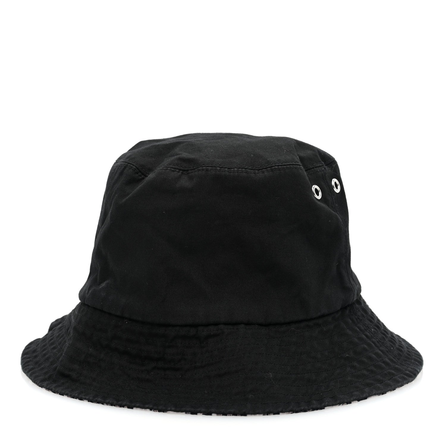 Christian Dior Polyester Cotton Oblique Teddy-D Brim Bucket Hat 58 Black 6 of 15
