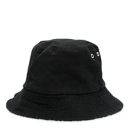 Christian Dior Polyester Cotton Oblique Teddy-D Brim Bucket Hat 58 Black 6 of 15